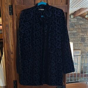 Black Velvet Patterned Jacket